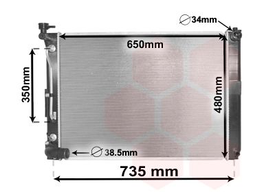 VAN WEZEL Radiaator,mootorijahutus 53002648